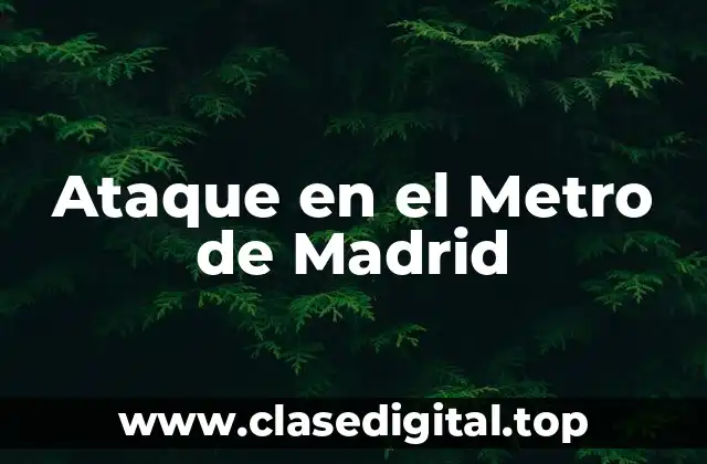 Ataque en el Metro de Madrid
