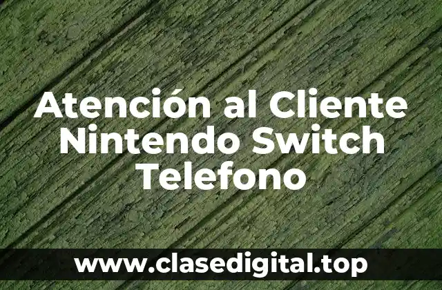 Atención al Cliente Nintendo Switch Telefono