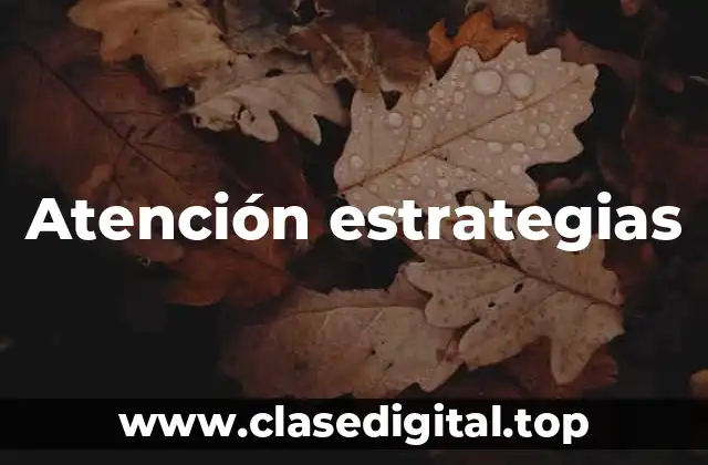 Atención estrategias