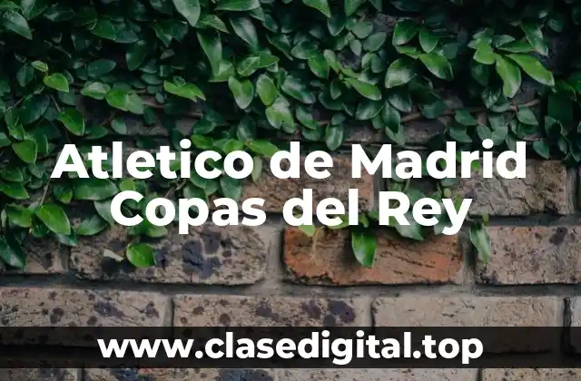 Atletico de Madrid Copas del Rey