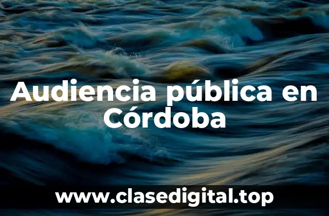 Audiencia pública en Córdoba