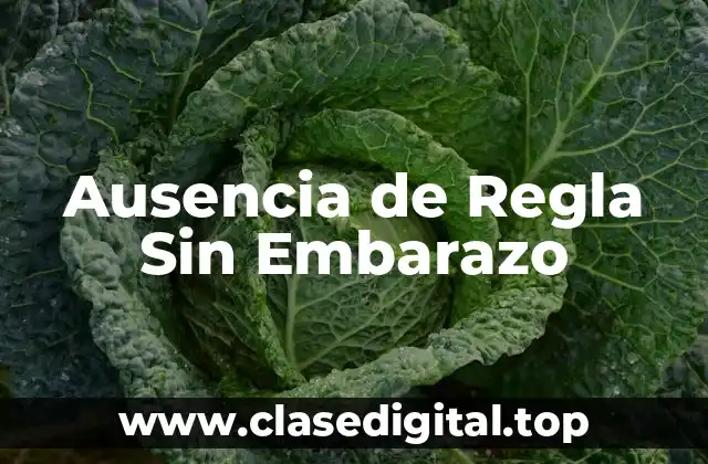 Ausencia de Regla Sin Embarazo