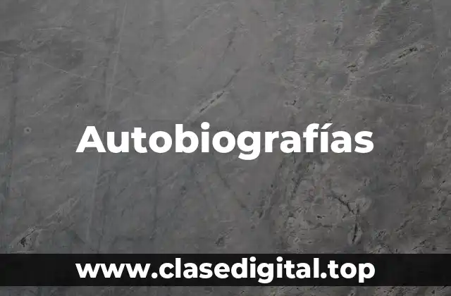 Autobiografías