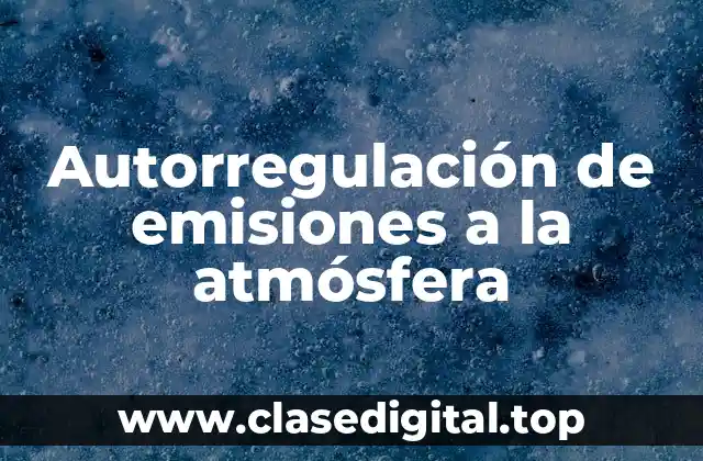 Autorregulación de emisiones a la atmósfera