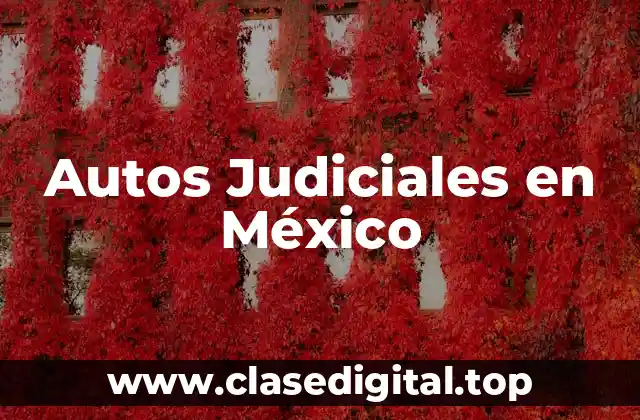 Autos Judiciales en México