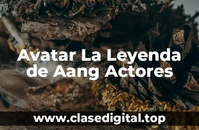 Avatar La Leyenda de Aang Actores