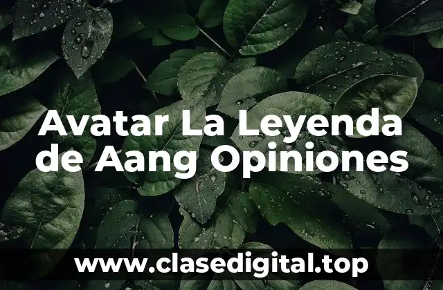 Avatar La Leyenda de Aang Opiniones