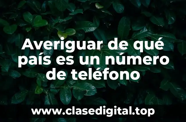 ¿Cómo funciona un número de teléfono internacional?