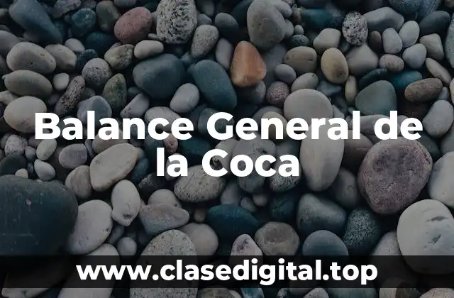 Balance General de la Coca