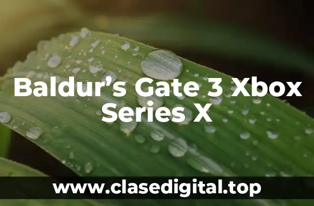 ¿Qué es Baldur's Gate 3?