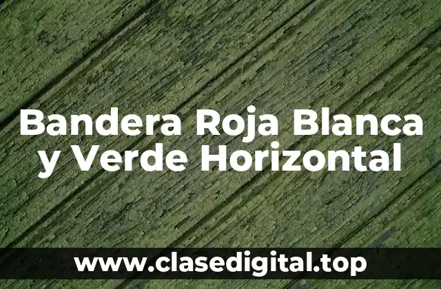 Bandera Roja Blanca y Verde Horizontal