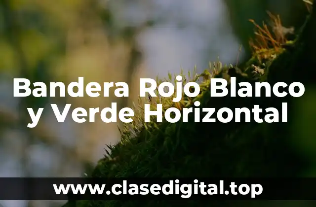 Bandera Rojo Blanco y Verde Horizontal