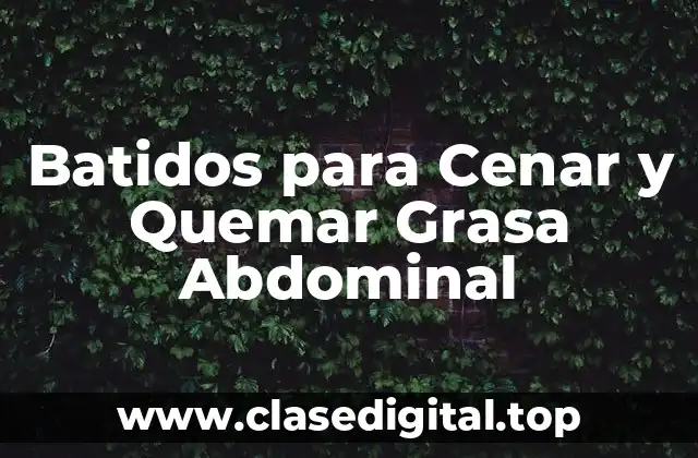 Batidos para Cenar y Quemar Grasa Abdominal
