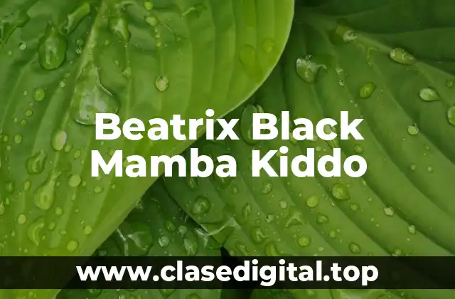 Beatrix Black Mamba Kiddo