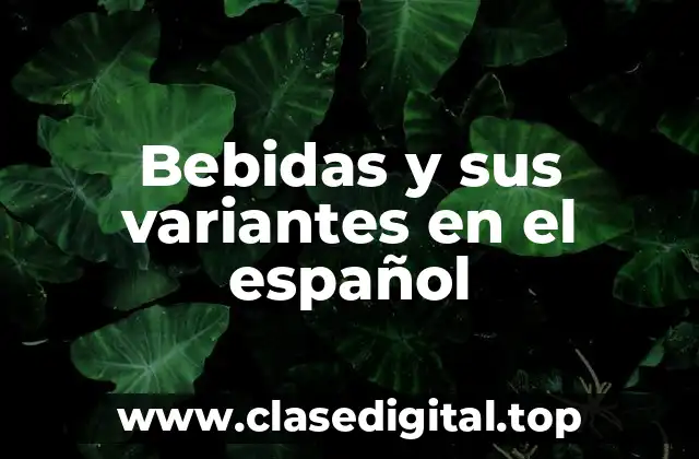 Bebidas y sus variantes en el español