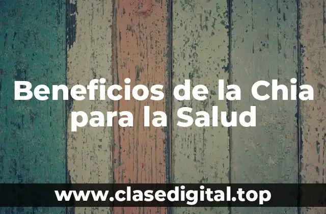 ¿Qué Hace que la Chia Sea tan Saludable?