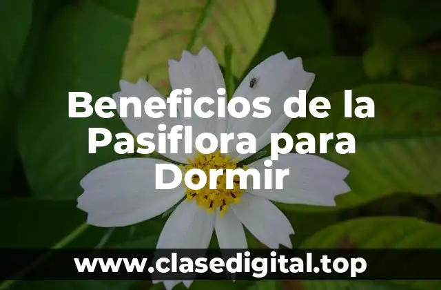 Beneficios de la Pasiflora para Dormir