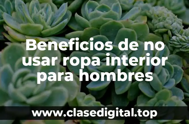 Beneficios de no usar ropa interior para hombres