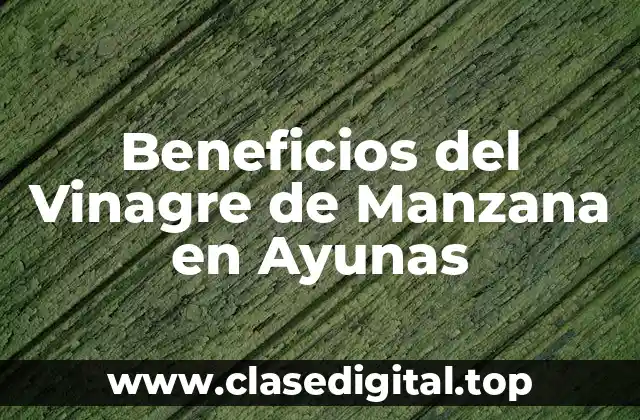 Beneficios del Vinagre de Manzana en Ayunas
