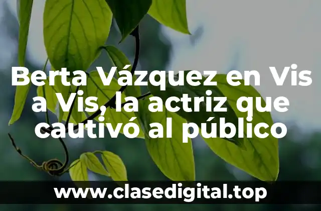 Berta Vázquez en Vis a Vis, la actriz que cautivó al público
