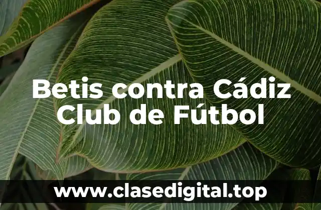 Betis contra Cádiz Club de Fútbol