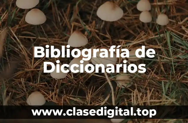 Bibliografía de Diccionarios