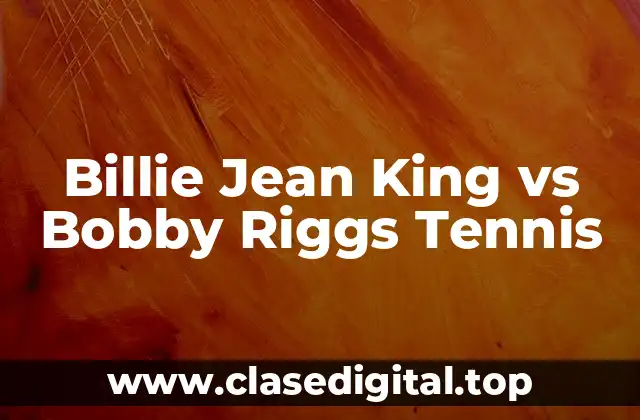 Billie Jean King vs Bobby Riggs Tennis