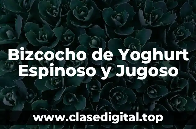 Bizcocho de Yoghurt Espinoso y Jugoso