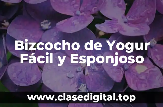 ¿Por qué el Bizcocho de Yogur es un Postre Ideal?