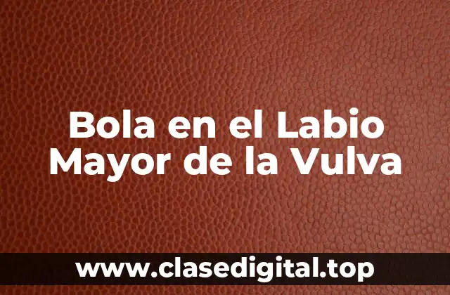 Bola en el Labio Mayor de la Vulva