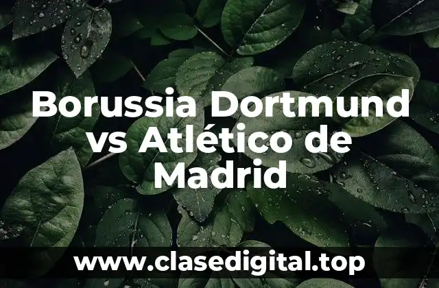Historia de Encuentros entre Borussia Dortmund y Atlético de Madrid