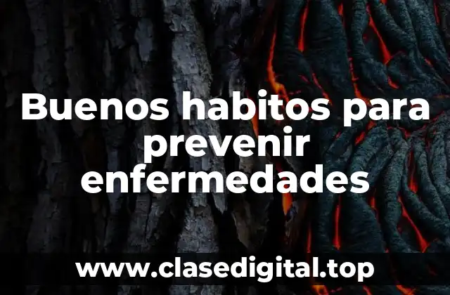 Buenos habitos para prevenir enfermedades