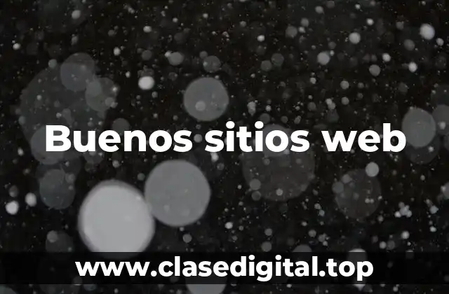 Ejemplos de buenos sitios web
