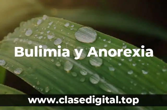 Bulimia y Anorexia