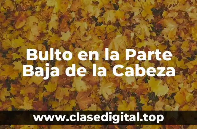 Bulto en la Parte Baja de la Cabeza