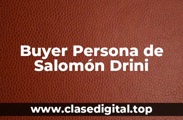 Buyer Persona de Salomón Drini