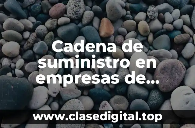 Cadena de suministro en empresas de embarque