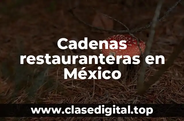 Cadenas restauranteras en México