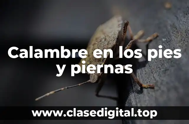 Calambre en los pies y piernas