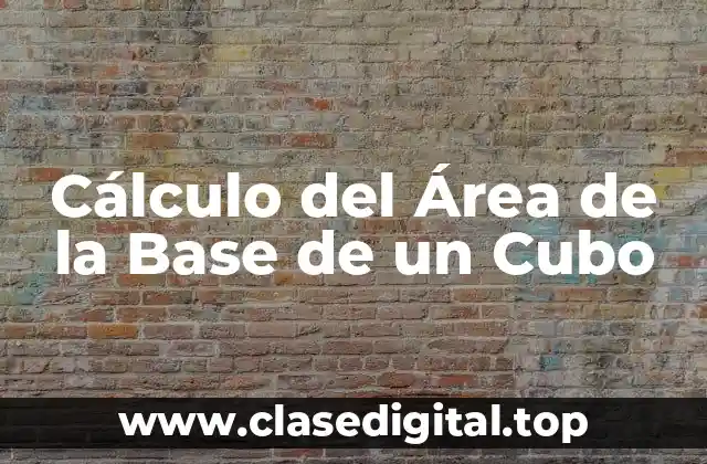 Cálculo del Área de la Base de un Cubo