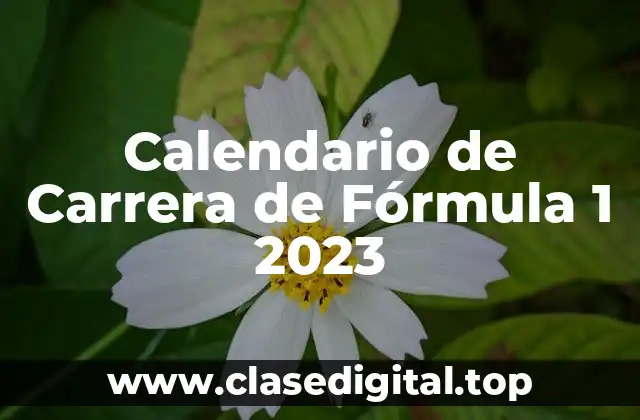 Calendario de Carrera de Fórmula 1 2023