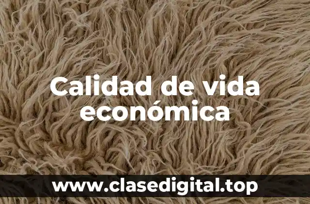 Calidad de vida económica