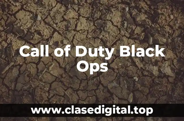 Call of Duty Black Ops