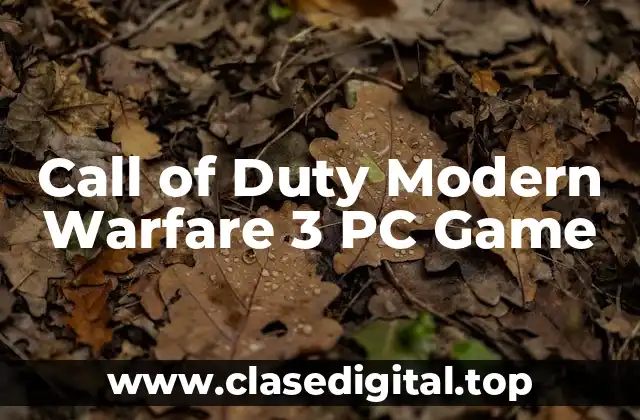 Call of Duty Modern Warfare 3 PC Game