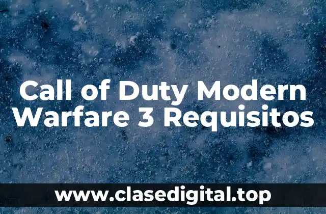 Call of Duty Modern Warfare 3 Requisitos