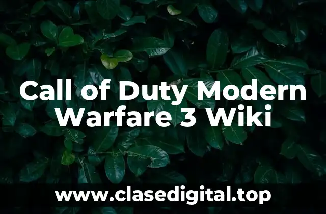 Call of Duty Modern Warfare 3 Wiki