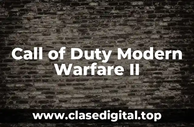 Call of Duty Modern Warfare II