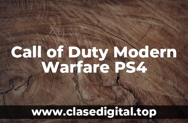 Call of Duty Modern Warfare PS4