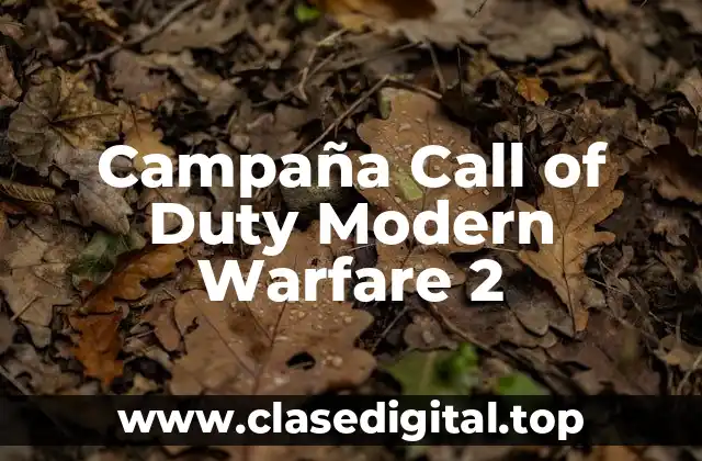 Campaña Call of Duty Modern Warfare 2