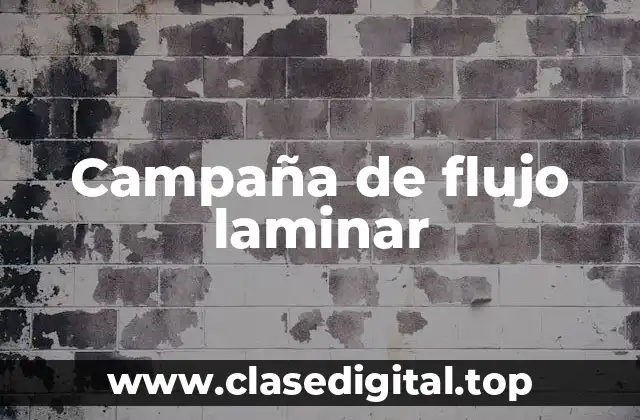 Campaña de flujo laminar
